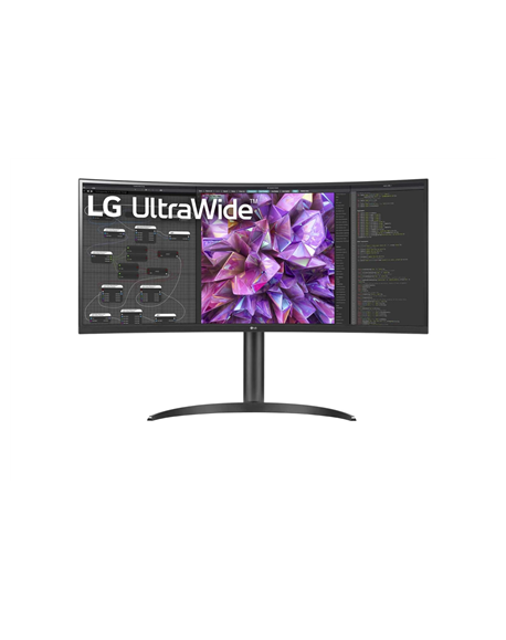 LG Curved Monitor 34WQ75C-B 34 ", IPS, QHD, 3440 x 1440, 21:9, 5 ms, 300 cd/m², Black, 60 Hz, HDMI ports quantity 2